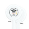 Hipster Graduate White Plastic 7" Stir Stick - Single Sided - Round - Front & Back