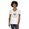 Hipster Graduate White V-Neck T-Shirt on Model - Front