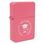 Hipster Graduate Windproof Lighter - Pink - Double Sided & Lid Engraved (Personalized)