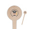 Hipster Graduate Wooden 4" Food Pick - Round - Closeup