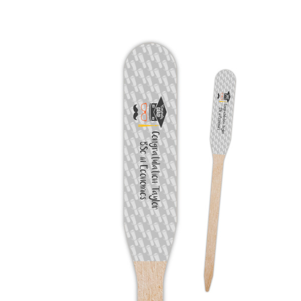 Custom Hipster Graduate Paddle Wooden Food Picks (Personalized)