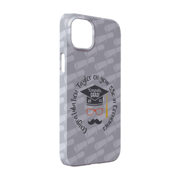 Custom Hipster Graduate iPhone Case - Plastic - iPhone 14 (Personalized)