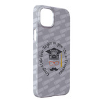 Hipster Graduate iPhone Case - Plastic - iPhone 14 Plus (Personalized)