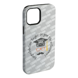 Hipster Graduate iPhone Case - Rubber Lined - iPhone 15 Plus (Personalized)