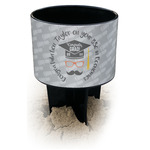 Hipster Graduate Black Beach Spiker Drink Holder (Personalized)