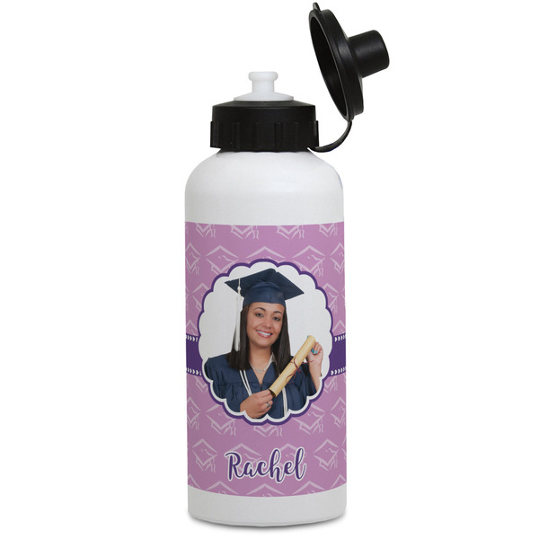 Custom Graduation Water Bottles - Aluminum - 20 oz - White (Personalized)