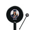 Graduation Black Plastic 5.5" Stir Stick - Round - Closeup