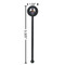 Graduation Black Plastic 5.5" Stir Stick - Round - Dimensions