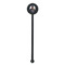 Graduation Black Plastic 5.5" Stir Stick - Round - Single Stick