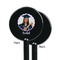 Graduation Black Plastic 5.5" Stir Stick - Single Sided - Round - Front & Back