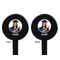 Graduation Black Plastic 7" Stir Stick - Double Sided - Round - Front & Back