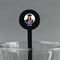 Graduation Black Plastic 7" Stir Stick - Round - Main