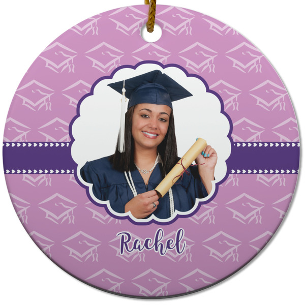 Custom Graduation Round Ceramic Ornament (Personalized)