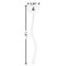 Graduation Clear Plastic 7" Stir Stick - Oval - Dimensions