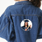 Graduation Twill Iron On Patch - Custom Shape - X-Large