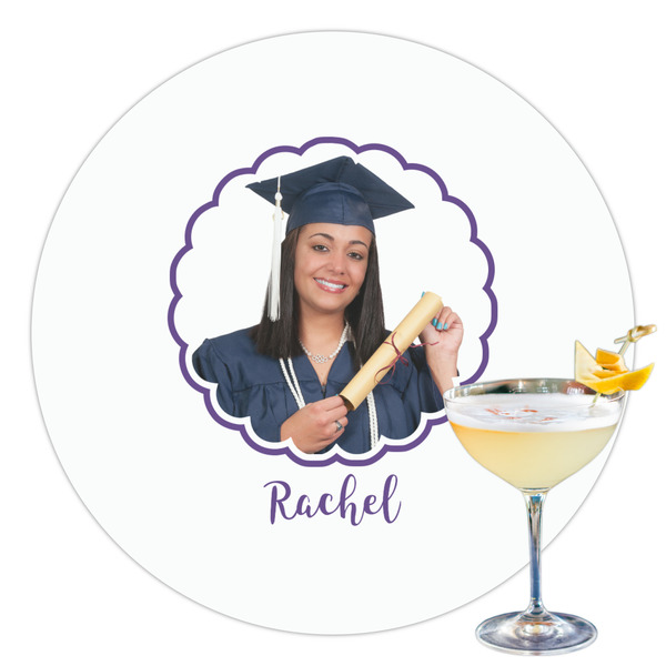 Custom Graduation Printed Drink Topper - 3.5" (Personalized)