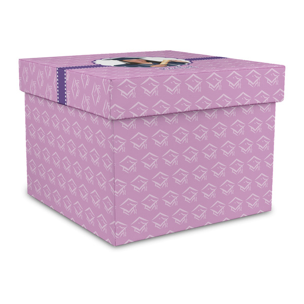 Custom Graduation Gift Box with Lid - Canvas Wrapped - Large (Personalized)