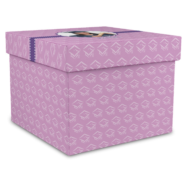 Custom Graduation Gift Box with Lid - Canvas Wrapped - X-Large (Personalized)