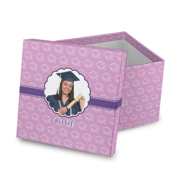 Custom Graduation Gift Box with Lid - Canvas Wrapped (Personalized)