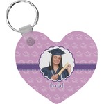 Graduation Heart Plastic Keychain w/ Photo