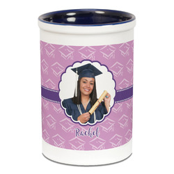 Graduation Ceramic Pencil Holders - Blue