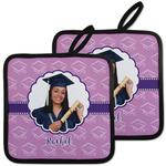 Graduation Pot Holders - Set of 2 w/ Photo