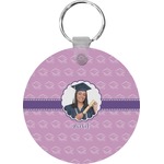 Graduation Round Plastic Keychain (Personalized)