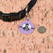 Graduation Round Pet ID Tag - Small - In Context