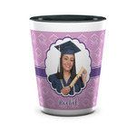 Graduation Ceramic Shot Glass - 1.5 oz - Two Tone - Set of 4 (Personalized)