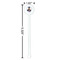 Graduation White Plastic 5.5" Stir Stick - Round - Dimensions