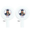 Graduation White Plastic 7" Stir Stick - Double Sided - Round - Front & Back