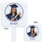 Graduation White Plastic Stir Stick - Double Sided - Approval