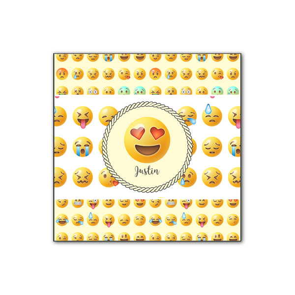 Custom Emojis Wood Print - 12x12 (Personalized)