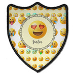 Emojis Iron On Shield Patch B w/ Name or Text