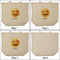 Emojis 3 Reusable Cotton Grocery Bags - Front & Back View