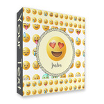 Emojis 3 Ring Binder - Full Wrap - 2" (Personalized)
