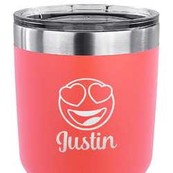 Emojis 30 oz Stainless Steel Tumbler - Coral - Double Sided (Personalized)