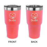 Emojis 30 oz Stainless Steel Tumbler - Coral - Double Sided (Personalized)