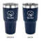 Emojis 30 oz Stainless Steel Ringneck Tumblers - Navy - Double Sided - APPROVAL