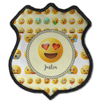 Emojis Iron On Shield Patch C w/ Name or Text