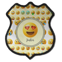 Emojis Iron On Shield Patch C w/ Name or Text