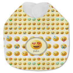 Emojis Jersey Knit Baby Bib w/ Name or Text