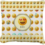 Emojis Faux-Linen Throw Pillow 26" (Personalized)