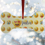 Emojis Ceramic Dog Ornament w/ Name or Text