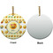 Emojis Ceramic Flat Ornament - Circle Front & Back (APPROVAL)