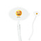 Emojis Clear Plastic 7" Stir Stick - Oval - Closeup