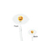 Emojis Clear Plastic 7" Stir Stick - Oval - Front & Back