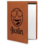 Emojis Leatherette Portfolio with Notepad (Personalized)