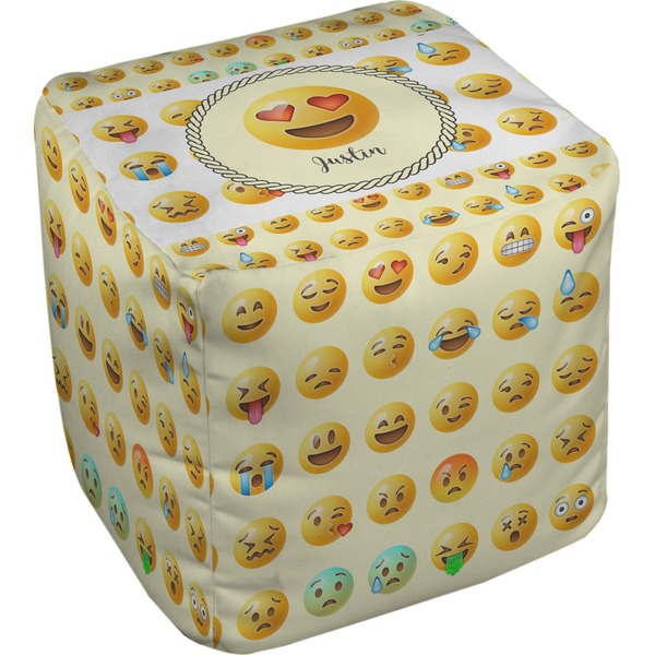Custom Emojis Cube Pouf Ottoman - 13" (Personalized)