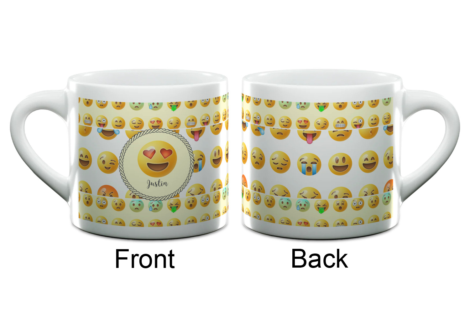 Emojis Double Shot Espresso Cup - Single (Personalized) - YouCustomizeIt